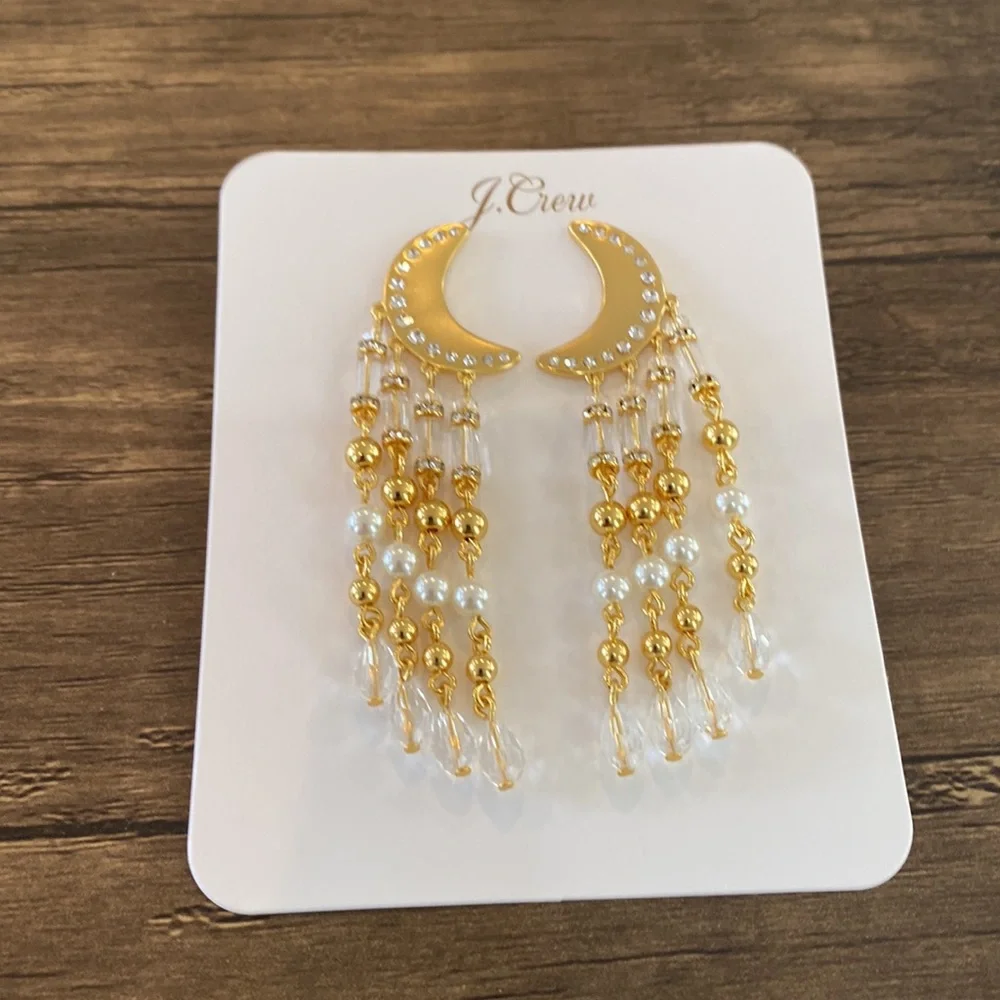 J. Crew Franchi Moon Pearl Earrings - Picture 5 of 12